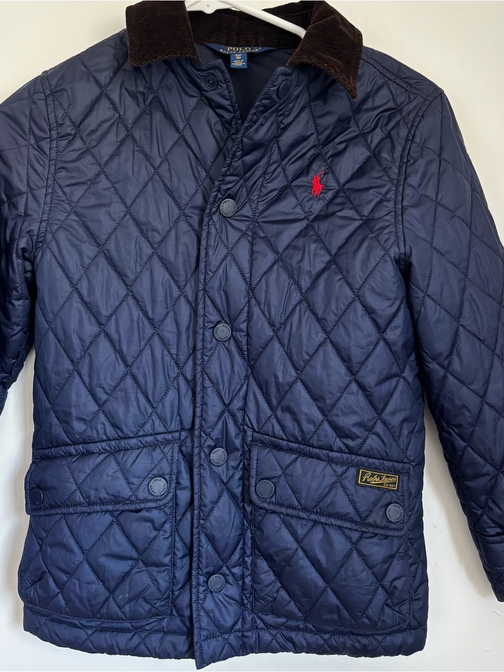 Boy size 8 Polo Ralph Lauren quilted barn jacket